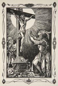 Sir Palamides megtérése, Beatrice Clay „Artúr király és a kerekasztal történetei” illusztrációja, 1. kiadás, 1905